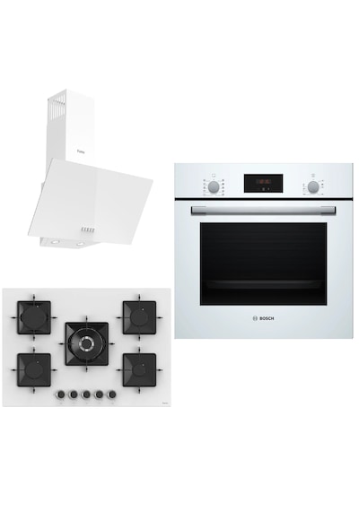 Bosch - Ferre HBF512BW1T - SS036 - D087 Beyaz Ankastre Set
