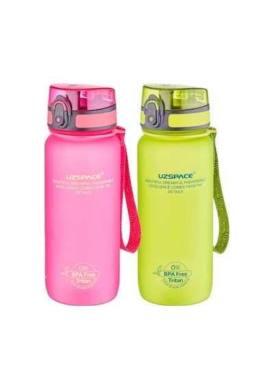 Uzspace 650 Ml 2 Li Set Tritan Su Matarası Sızdırma Koku Bpa Yok