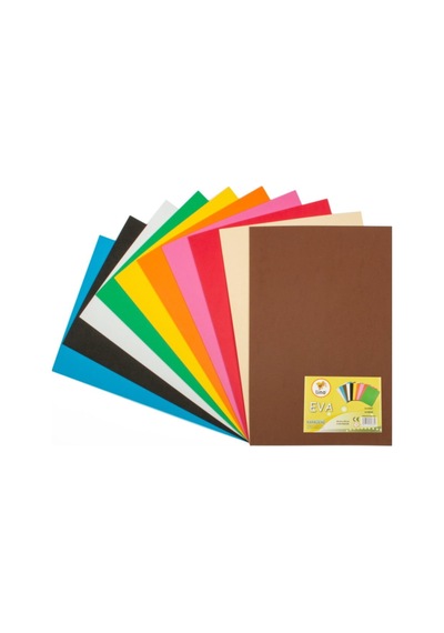 Eva Yapışkanlı 20x30 Cm. 2 Mm. Karışık 10 Renk Rbe-300
