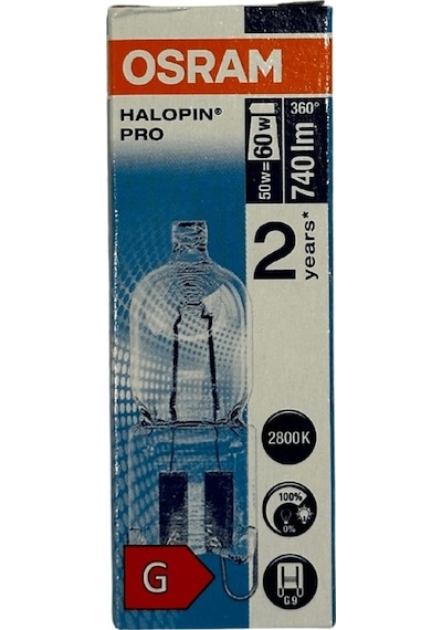 Osram Halopin 50w 60w 2800k Sarı Işık G9 Duylu Halojen Ampul 4 Adet