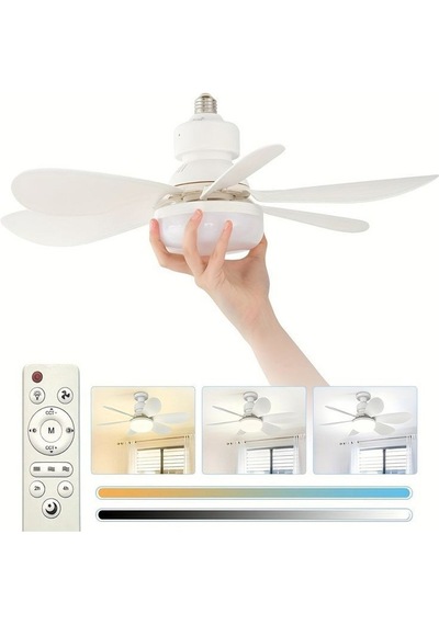 Ed-son 50w 6 Pervaneli Led Ampul Kumandalı 3 Işık Rengi 6500k-4000k-3000k