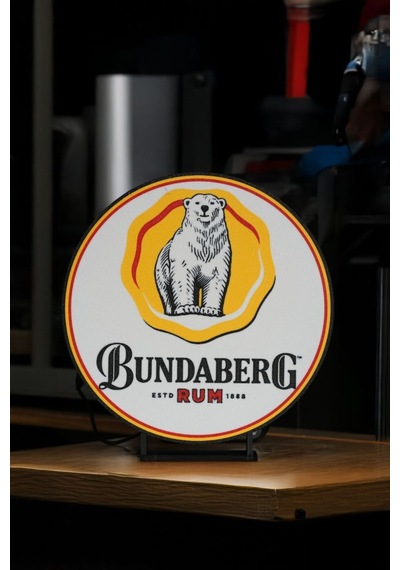 Bundaberg Rum Bundy Bear & Rosette Tasarımlı Dekoratif Aydınlatma Çok Renkli