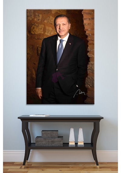 Recep Tayyip Erdoğan Başkan Erdoğan RTE Kanvas Tablo (7 Farklı Ölçü) 50 x 70