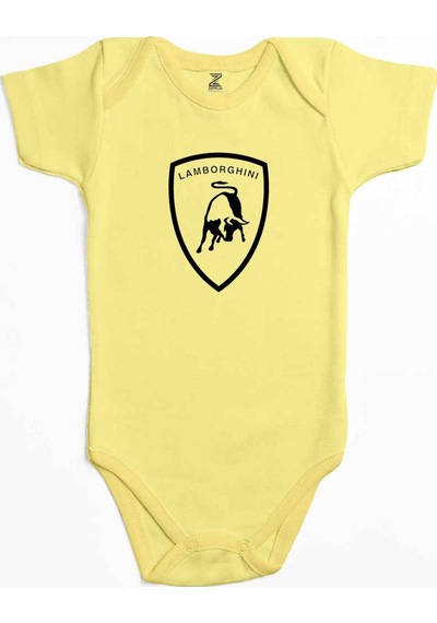 Zepplin Giyim Lamborghini Logo Black Pembe Bebek Body Zıbın