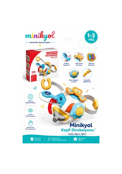 Keşif Direksiyonu 10 U 1 Arada Bebek Aktivite Oyuncağı Duyusal Busy Board