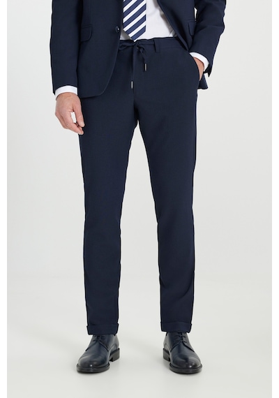 Ac&co Erkek Lacı Slim Fit Dar Kesim Kırlangıç Yaka Gofre Desenli Takım Elbise
