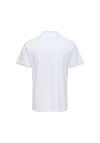 Only & Sons Ben Erkek Beyaz Polo Tişört 22035825-bw