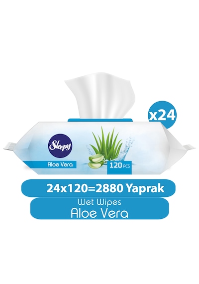 Sleepy Aloe Vera Islak Havlu 24x120 2880 Yaprak