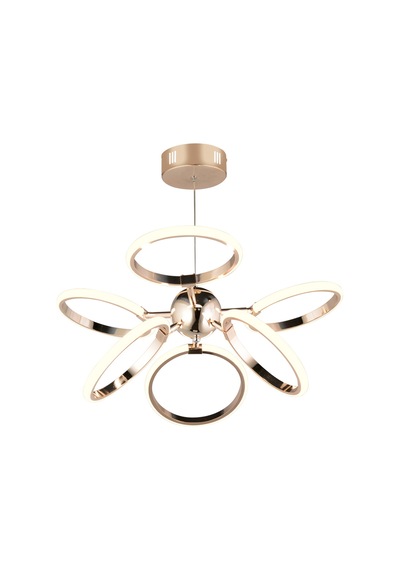 Ld 072 Model Gold 3 Renkli Salon Ve Oturma Odası İçin İdeal Alüminyum Avize, 65x70 Gold