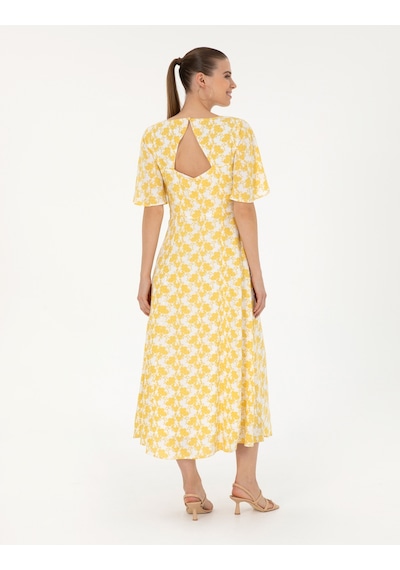 Pierre Cardin Kadın Sarı Elbise Dokuma 50283663-vr044 Sarı