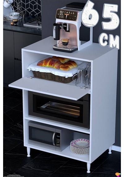 Smart 65 Cm Üstten Kapaklı Mutfak Dolabı Mikrodalga Fırın Standı Kiler Beyaz Dolap 65x119x48 Cm Smart 65 Cm Üstten Kapaklı Mutfak Dolabı Mikrodalga Fırın Standı Kiler Beyaz Dolap 65x119x48 Cm