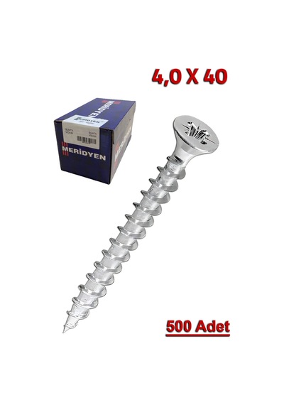 Meridyen Sunta Vidası 4.0x40 500 Adet
