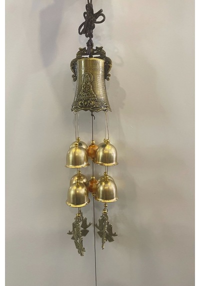 Deprem Zili Çanı Duvar Rüzgar Çanı Zili Feng Shui Ejderha Yılı Metal Borulu Budha Buda Ejderha Çift Balıkobjeli
