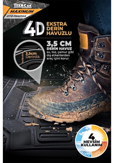Ototrendy Maximum Mitsubishi Carisma Paspas 4d Havuzlu Siyah