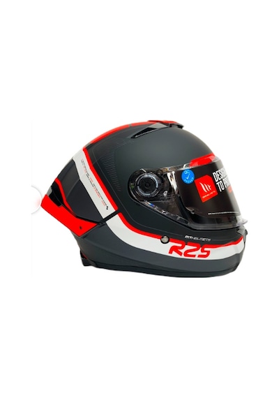 MT Thunder 4 SV R25 B5 Şeffaf Vizör Kask Kırmızı - Mat Siyah