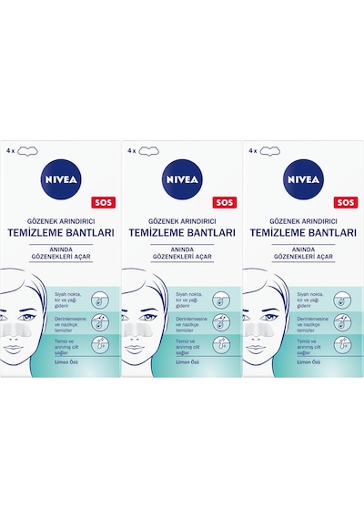 Nivea Siyah Nokta & T - Bölgesi Bantlar 3 Adet