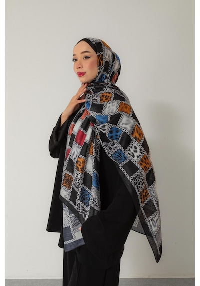 Mimiyum Soft Şal-zincir Leopar - Model 9 Çok Renkli