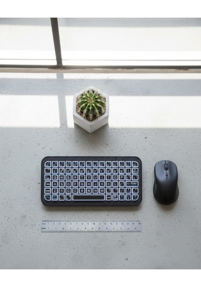 Northcity Rgb Işıklı Kablosuz Mini Klavye - 10mm İnce Gövde, Bluetooth 5.2