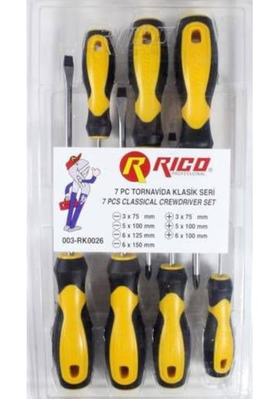 Rico 003Rk0026 7 Yedi Parça Klasik Tornavida Seti Takımı N112023