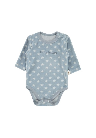 Civil Baby Little Star Nakışlı 1-18 Ay Çıtçıtlı Badi - Mavi