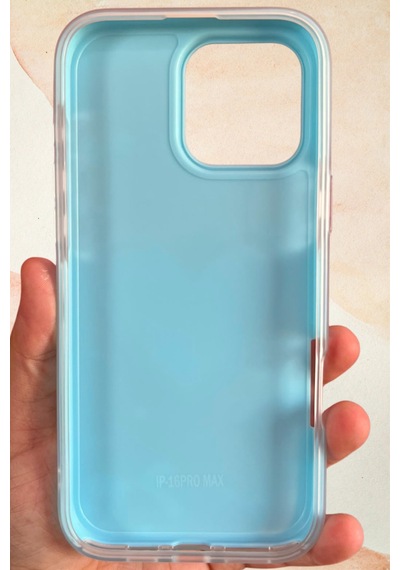 İphone 16 Pro Max Uyumlu İnci Işıltısı Fiyonk Taşlı Mavi Silikon Telefon Kılıfı