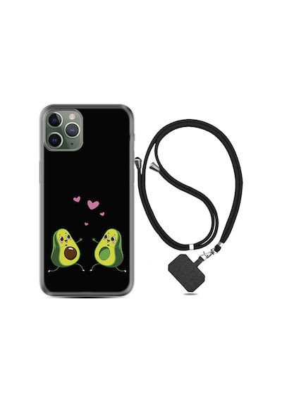 Apple Uyumlu iPhone 11 Pro Kılıf Boyun Askılı Aşık Avokadolar 1642