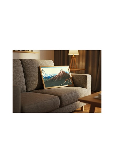 Hokusai Zirvenin Altında Fırtına Çerçevesiz Poster 30x42 Cm A3 Tablo Japon Sanatı Duvar Dekoru