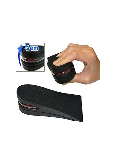 Hava Yastıklı Tabanlık Boy Uzatıcı Tabanlık Siyah 5 CM