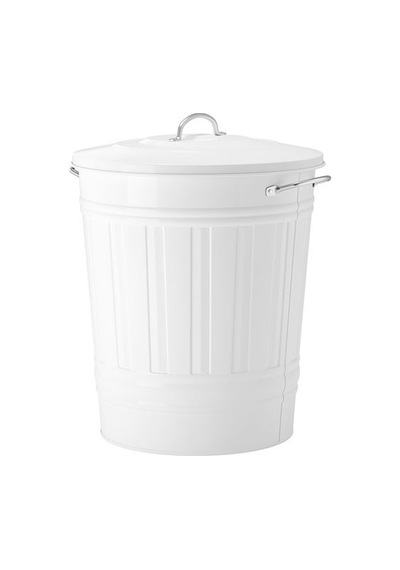 Ikea Knodd Çöp Kutusu, Beyaz, 40 Lt, Kapaklı