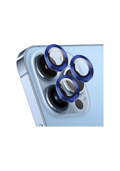 Ekran Koruyucu Apple İphone 15 Pro Max İçin Tekli Kamera Lens Koruma Camı Lacivert İphone 15 Pro Max İle Uyumlu Ekran