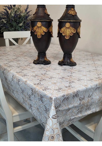 Ithal Pvc Muşamba - Desenli Silinebilir Masa Örtüsü 07nl4c Kahverengi
