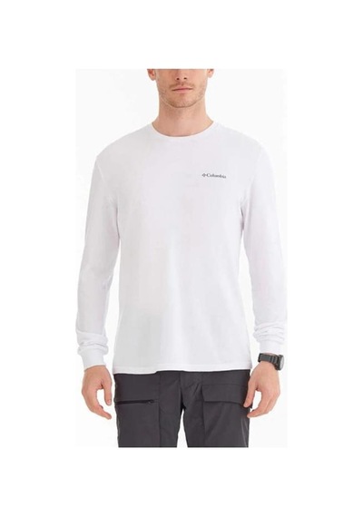 Columbia Csc M Basic Sm Logo Ls Tee Beyaz Erkek Tişört Cs0354-100 001