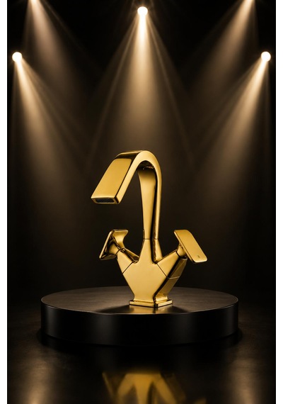 Fontana Fk-1012 Altın Lavabo Bataryası Şık Modern Tasarım Gold Batarya