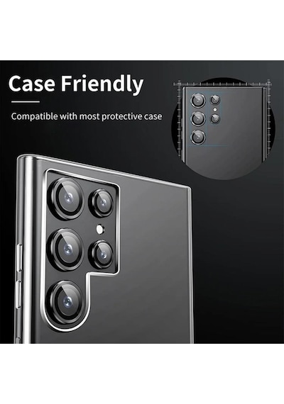 Samsung Galaxy S23 Ultra Uyumlu Kamera Koruyucu Silver