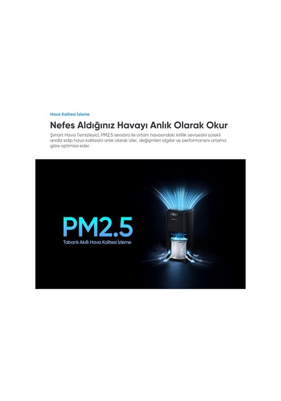 Şımart Akıllı Hava Temizleyici Pro, H13 Hepa, Uv Ve Hava Kalitesi Takibi Diğer