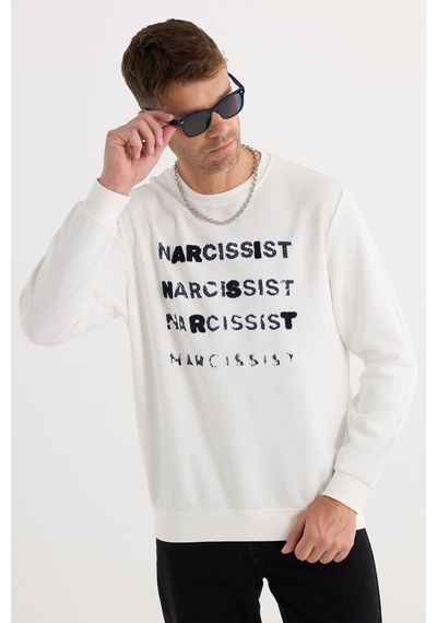 Tudors Unisex Oversize Geniş Kesim Pamuklu Yumuşak Dokulu Bisiklet Yaka İçi Polarlı Baskılı Ekru Sweatshirt-37300 Ekru Tudors Unisex Oversize Geniş Kesim Pamuklu Yumuşak Dokulu Bisiklet Yaka İçi Polarlı Baskılı Ekru Sweatshirt-37300 Ekru