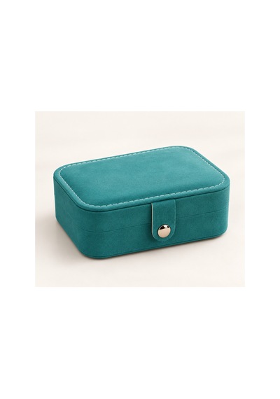 Essentials Collection Cove Turkuaz Bölmeli Takı Kutusu Yüzük Küpe Kolye Düzenleyici Seyahat Organizeri Turkuaz Turkuaz