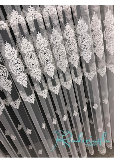 Tül Perde Brillant Gülşah Desen Yeni Sezon Tül Perde Ekru Tül Perde Brillant Gülşah Desen Yeni Sezon Tül Perde Ekru