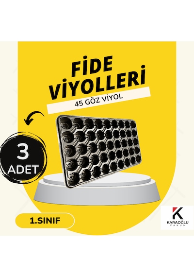 Fide Viyolü , Viyol , Fide Viyolleri 3 Adet 32-45-70-84-104-128 Göz ,ürün Seçiniz 45 Lik Göz