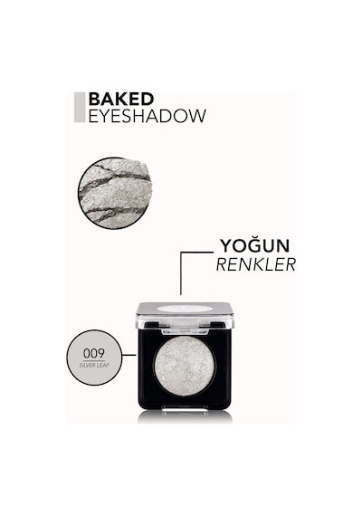 Flormar Yoğun Işıltılı Göz Farı - Baked Eyeshadow -009 Silver Leaf- 8682536052504