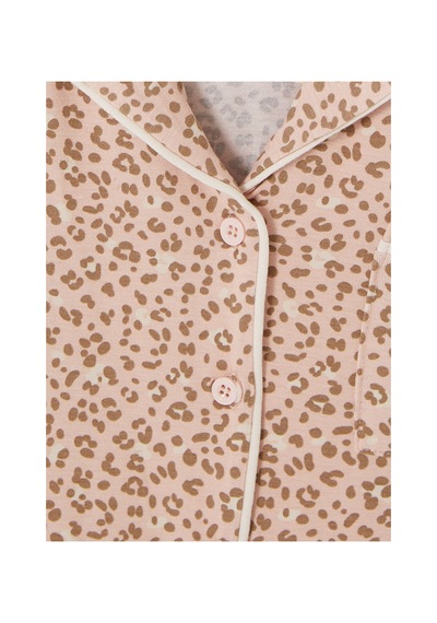 Lcw Dream Bej Leopar Desenli Kadın Pijama Takım