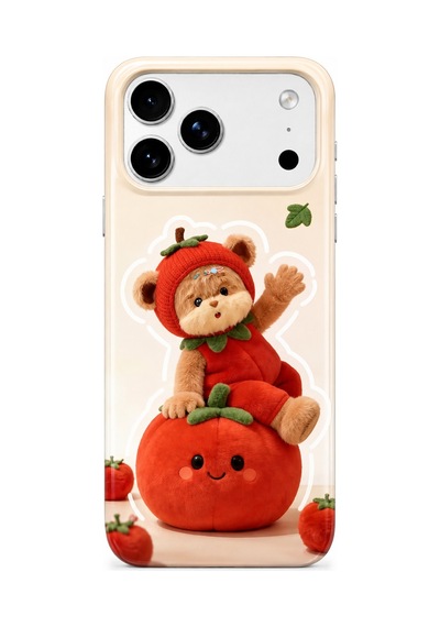 Apple iPhone Uyumlu, 17 Pro Max Tiny Bear Collection Çift Katmanlı Essential Tough Telefon Kılıfı