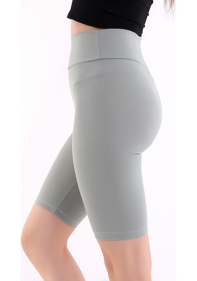 Self Clothing Kadın Mint Yeşil Yüksek Bel Fitilli Dayanıklı Örme Kumaş Toparlay (548212925)