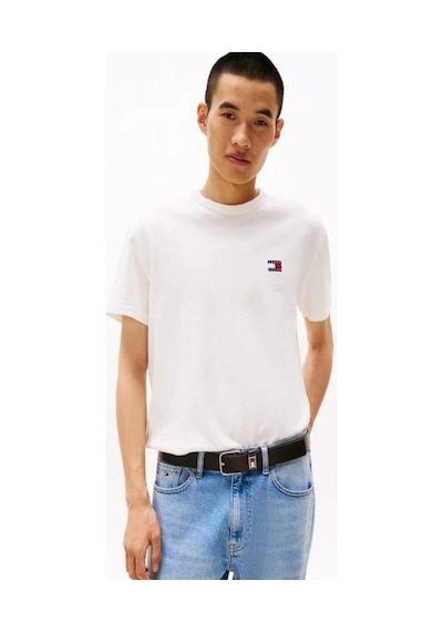 Tommy Hilfiger Tjm Reg Badge Tee Ext Beyaz
