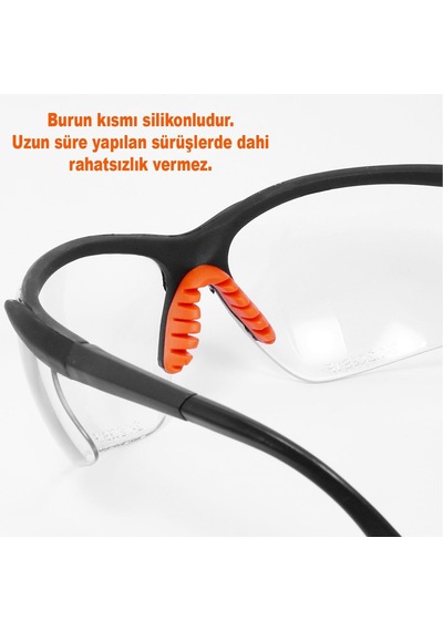 Tr Bisiklet Güneş Gözlüğü Silikon Burunlu Bisikletçi Gözlük Şeffaf Genel