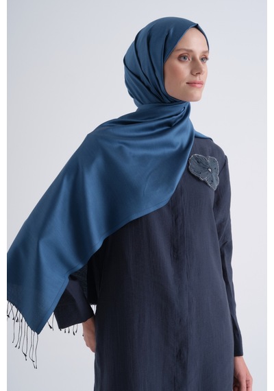 Armine % 100 İpek Şal - Yeni Sezon- Asm90 Lacivert