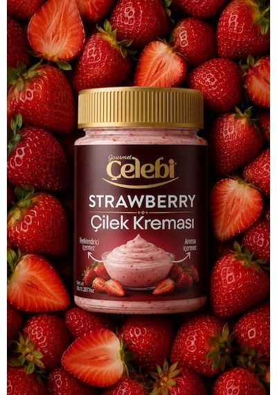 Çilek Kreması 320 Gr - Sürülebilir Gerçek Çilek Kreması