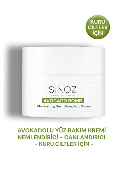Sinoz Avokado Bomb Canlandırıcı ve Nemlendirici Yüz Bakım Kremi 50 ML