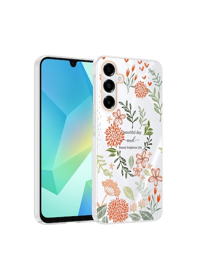 Samsung Galaxy Uyumlu A14 Kılıf Kamera Korumalı Canlı Lüx Desenli Klip Sert Kapak Beautiful