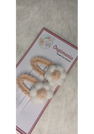 Amigurumi Toka - Çıtçıtlı El Örgüsü Toka 1 Çift Ten Rengi